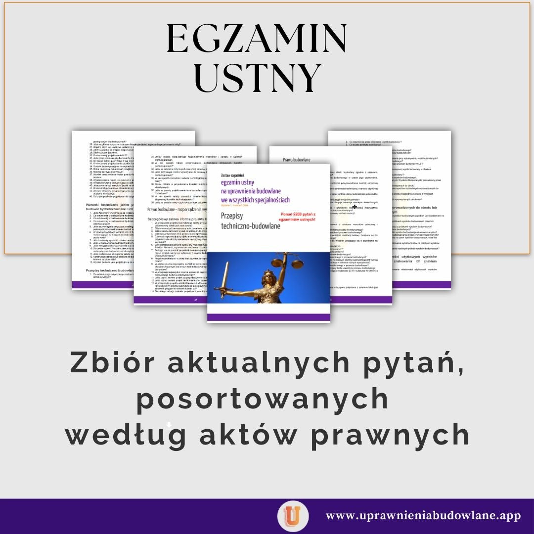 Pytania na egzamin ustny - przepisy techniczno - budowlane